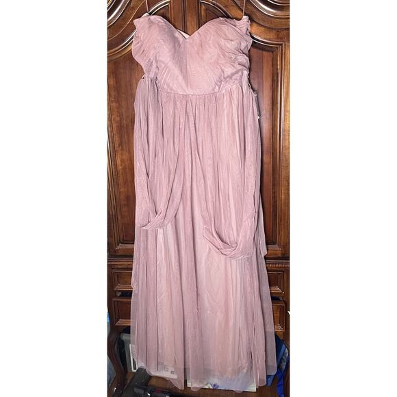 BIRDY GREY Christina Convertible Dress Maxi Sandy Mauve Plus Size 3X Bridesmaid - Picture 5 of 16